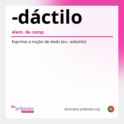 Significado de -dáctilo