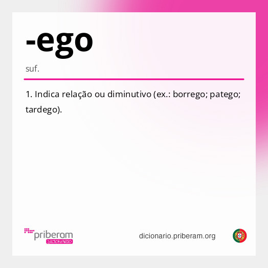 Significado de -ego