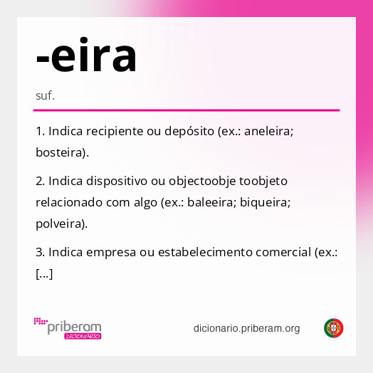 Significado de -eira