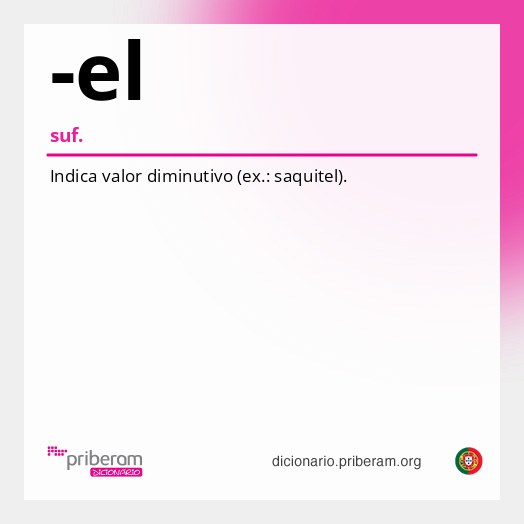 Significado de -el