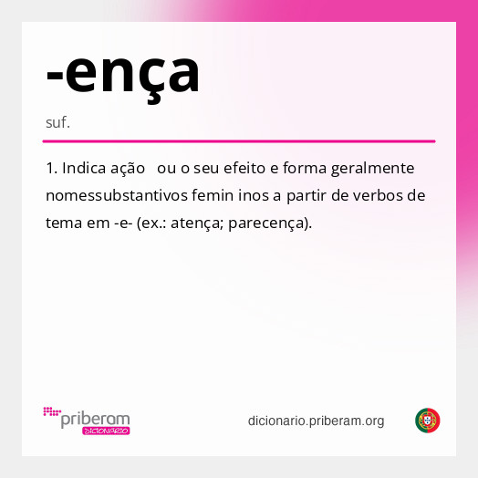 Significado de -ença