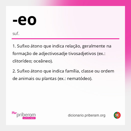 Significado de -eo