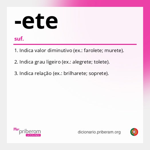 Significado de -ete