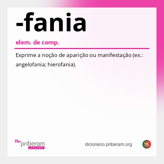 Significado de -fania