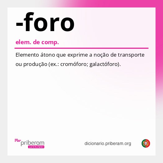 Significado de -foro