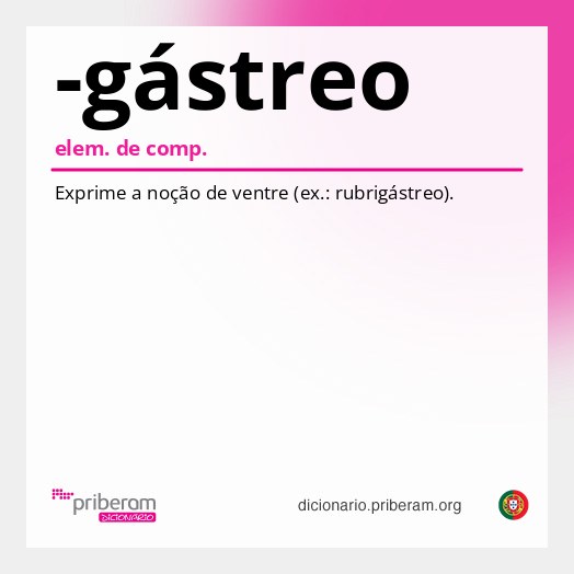 Significado de -gástreo