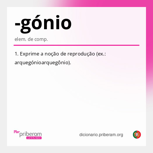 Significado de -gónio