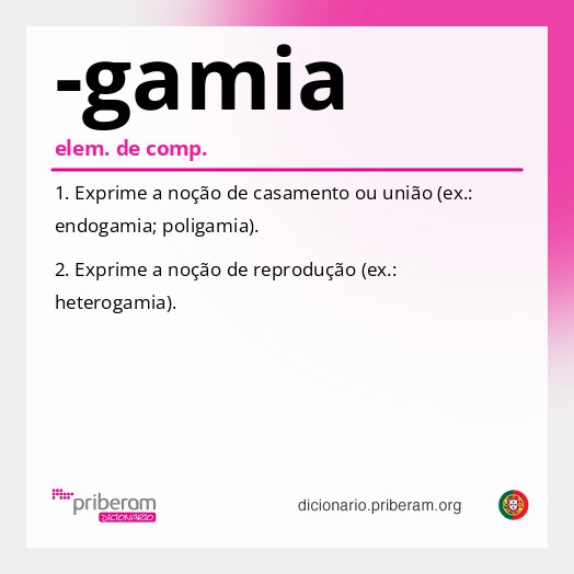 Significado de -gamia