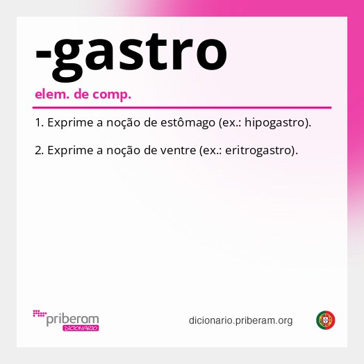 Significado de -gastro