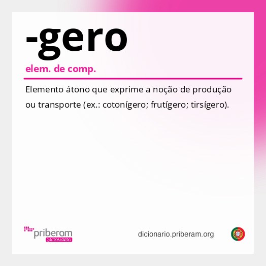 Significado de -gero