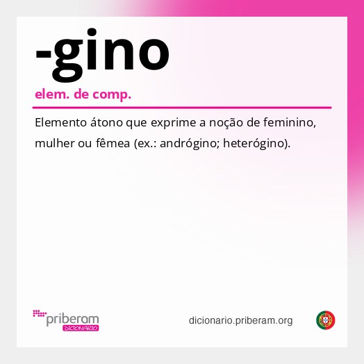 Significado de -gino