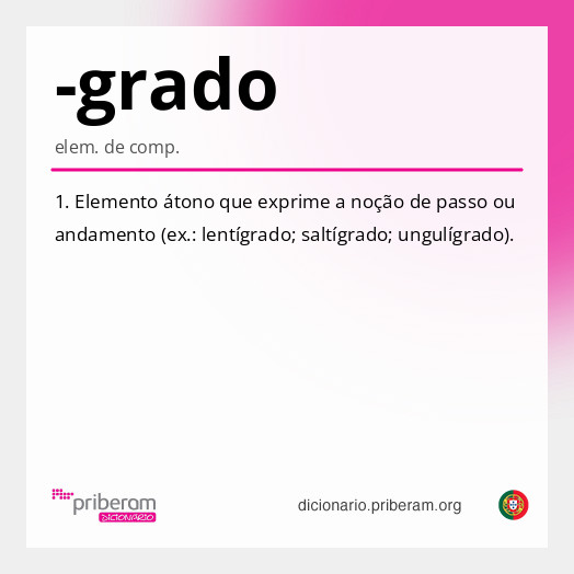 Significado de -grado