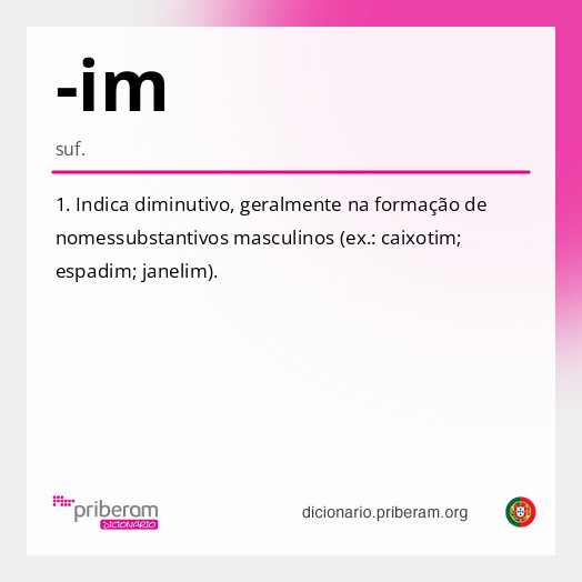 Significado de -im