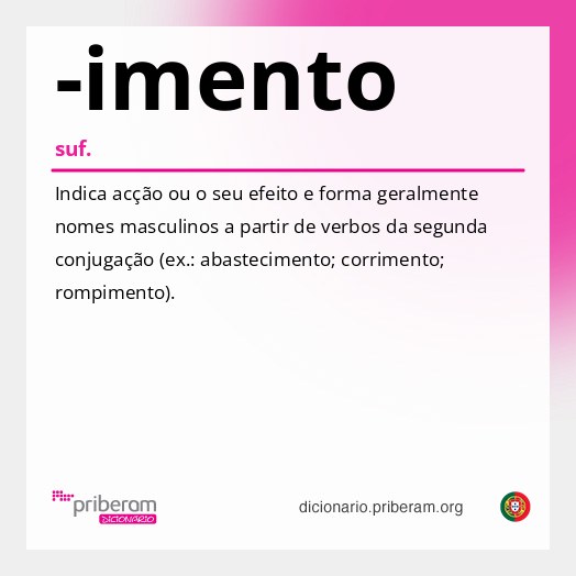 Significado de -imento