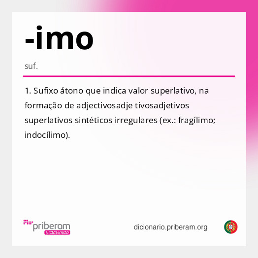 Significado de -imo
