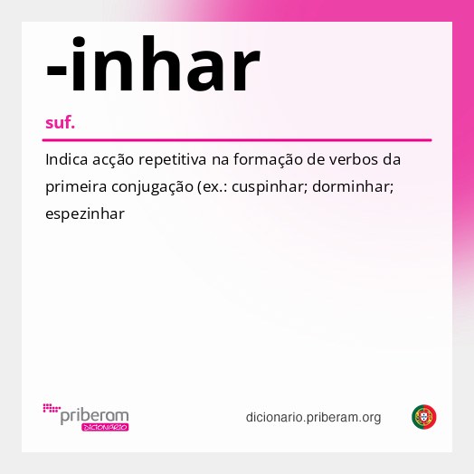 Significado de -inhar