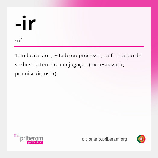Significado de -ir