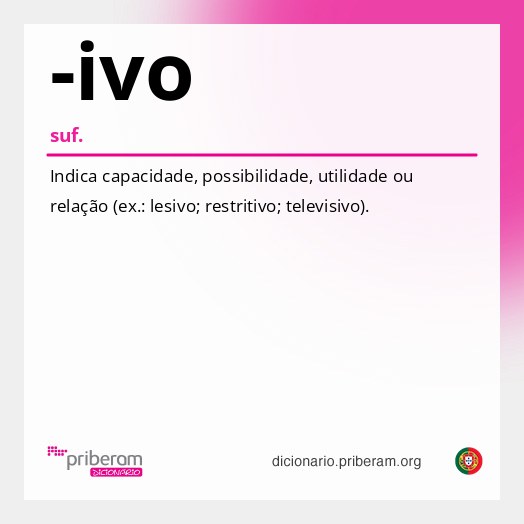 Significado de -ivo