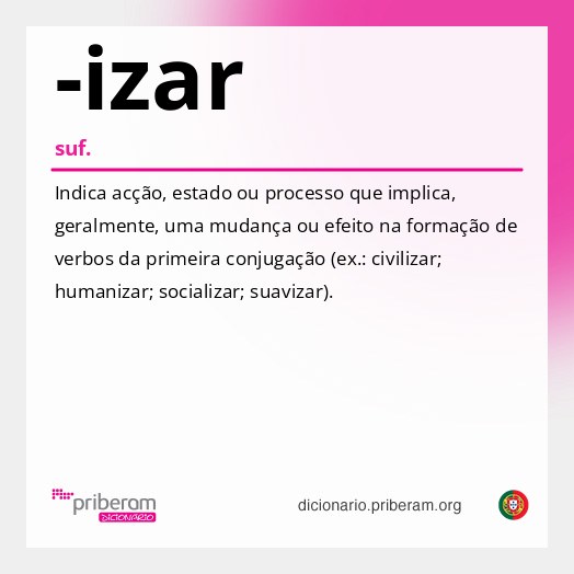 Significado de -izar