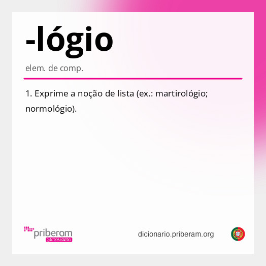 Significado de -lógio