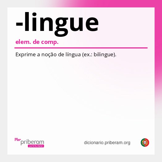 Significado de -lingue