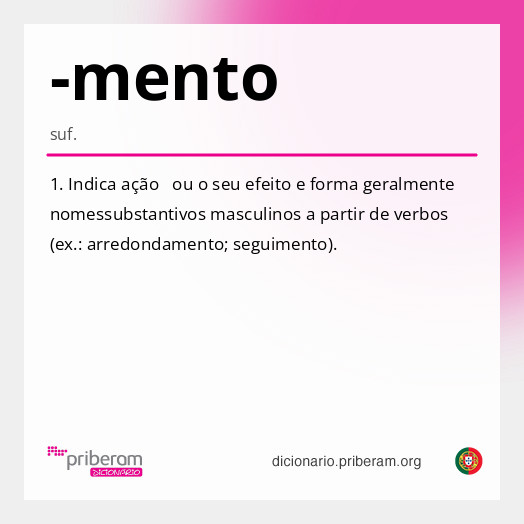 Significado de -mento