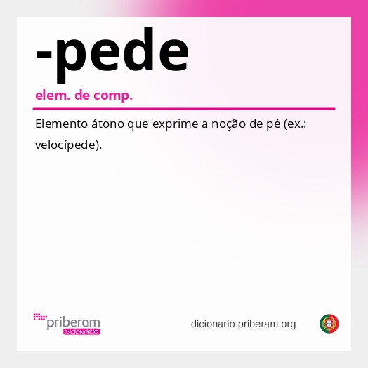 Significado de -pede