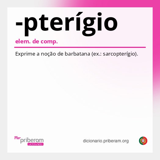 Significado de -pterígio