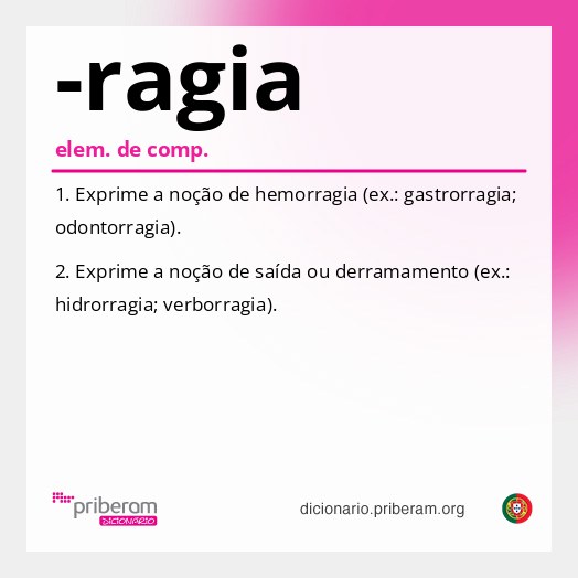 Significado de -ragia