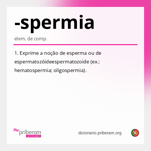 Significado de -spermia