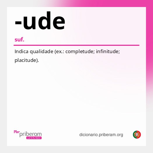 Significado de -ude