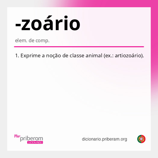 Significado de -zoário