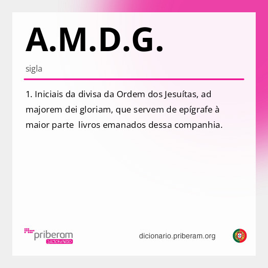 Significado de A.M.D.G.