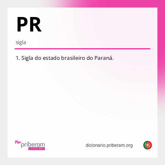 Significado de PR