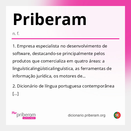 Significado de Priberam