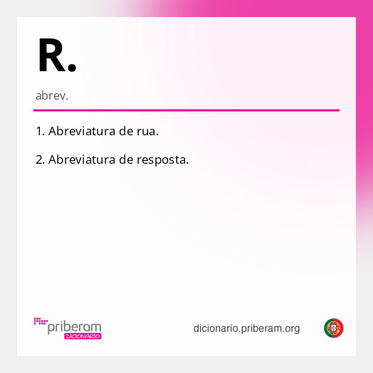 Significado de R.
