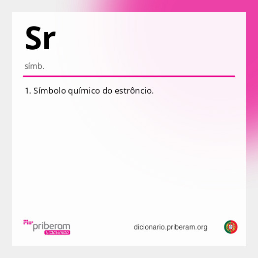 Significado de Sr