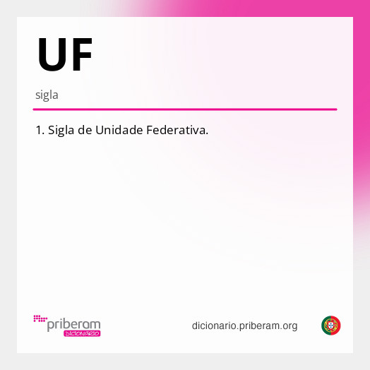 Significado de UF
