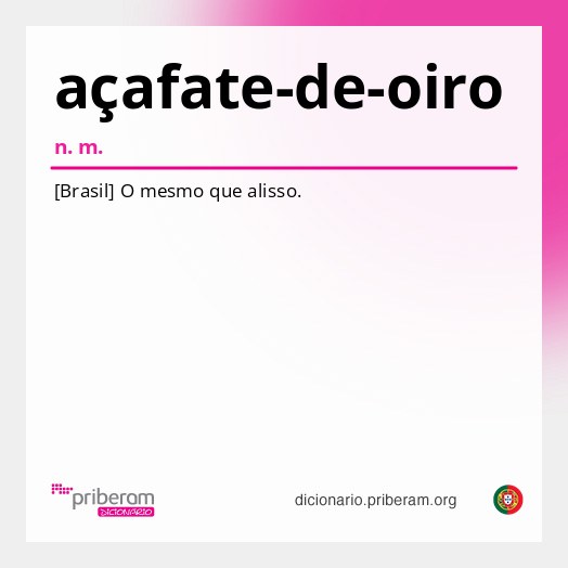 Significado de açafate-de-oiro