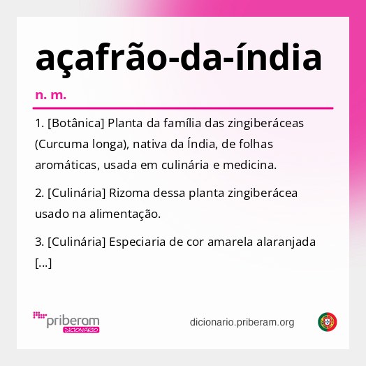 Significado de açafrão-da-índia