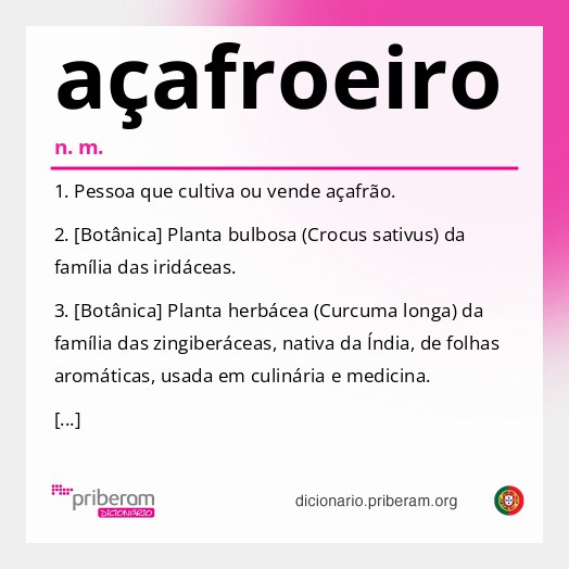 Significado de açafroeiro