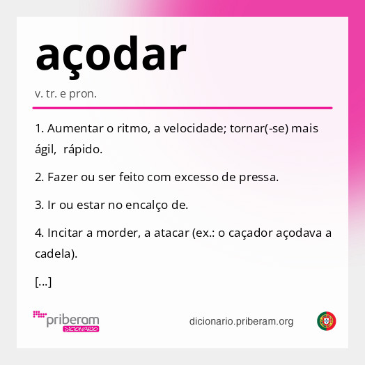 Significado de açodar