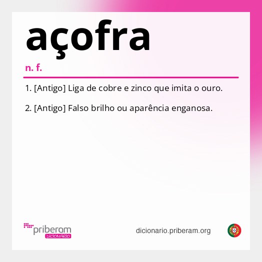 Significado de açofra