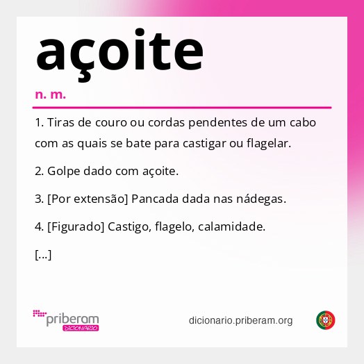 Significado de açoite