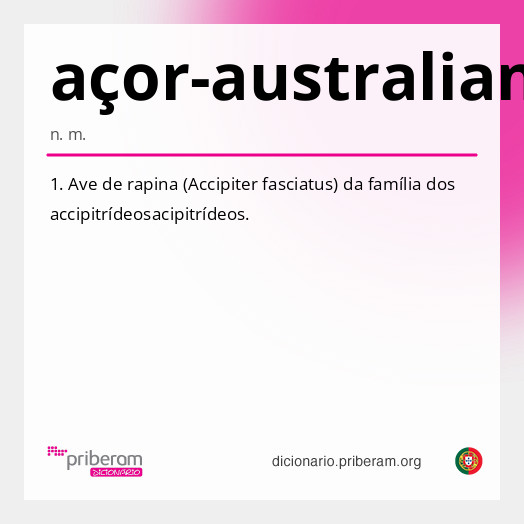 Significado de açor-australiano