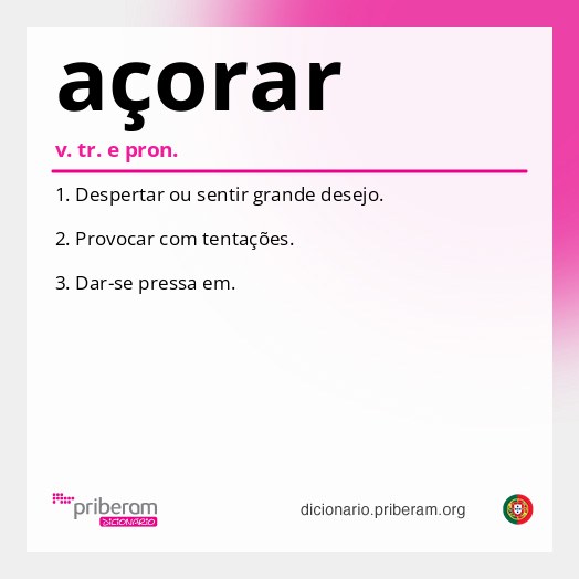 Significado de açorar