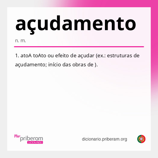 Significado de açudamento