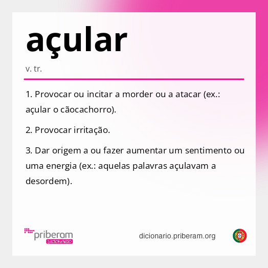 Significado de açular