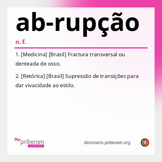 Significado de ab-rupção
