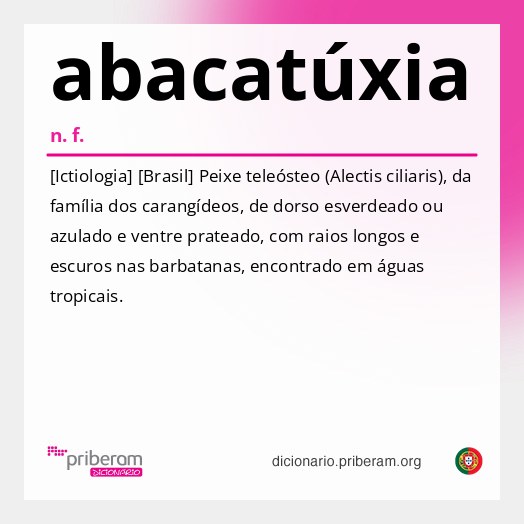 Significado de abacatúxia